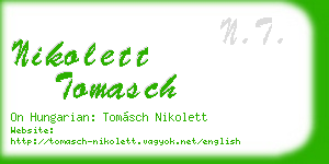 nikolett tomasch business card