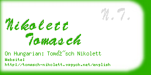 nikolett tomasch business card